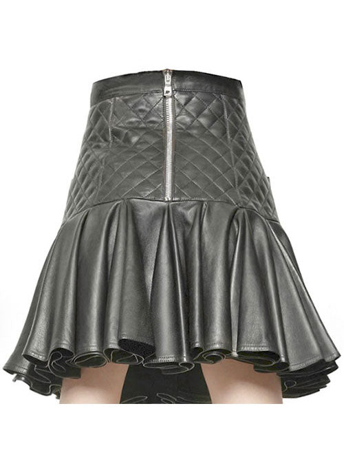 Rock n Roll Flare Leather Skirt - # 471 - LeatherCult