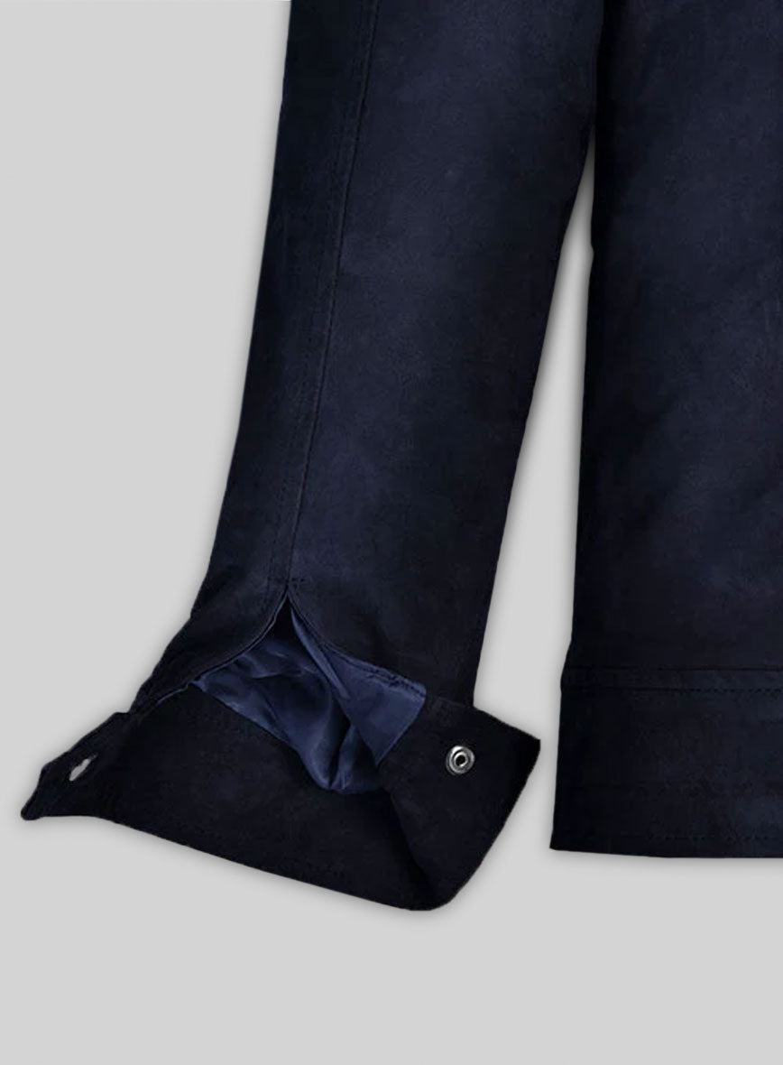 Dark Slate Purple Suede Leather Jacket # 700