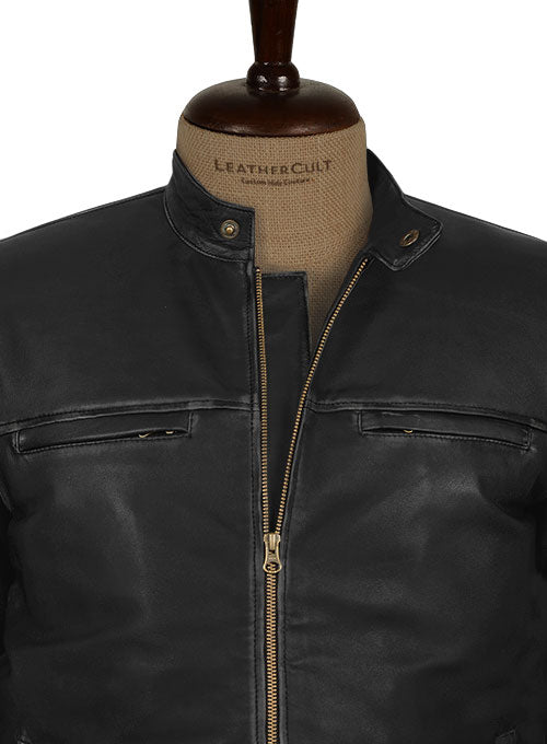 Rubbed Black Aaron Taylor Johnson Godzilla 2014 Leather Jacket - LeatherCult