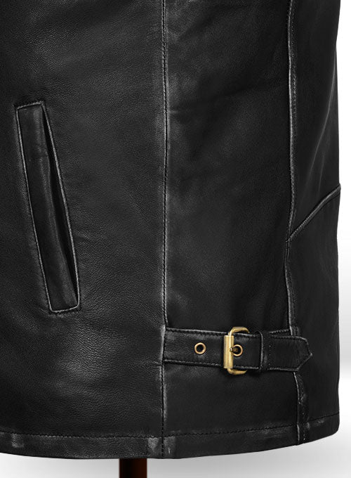 Rubbed Black Aaron Taylor Johnson Godzilla 2014 Leather Jacket - LeatherCult