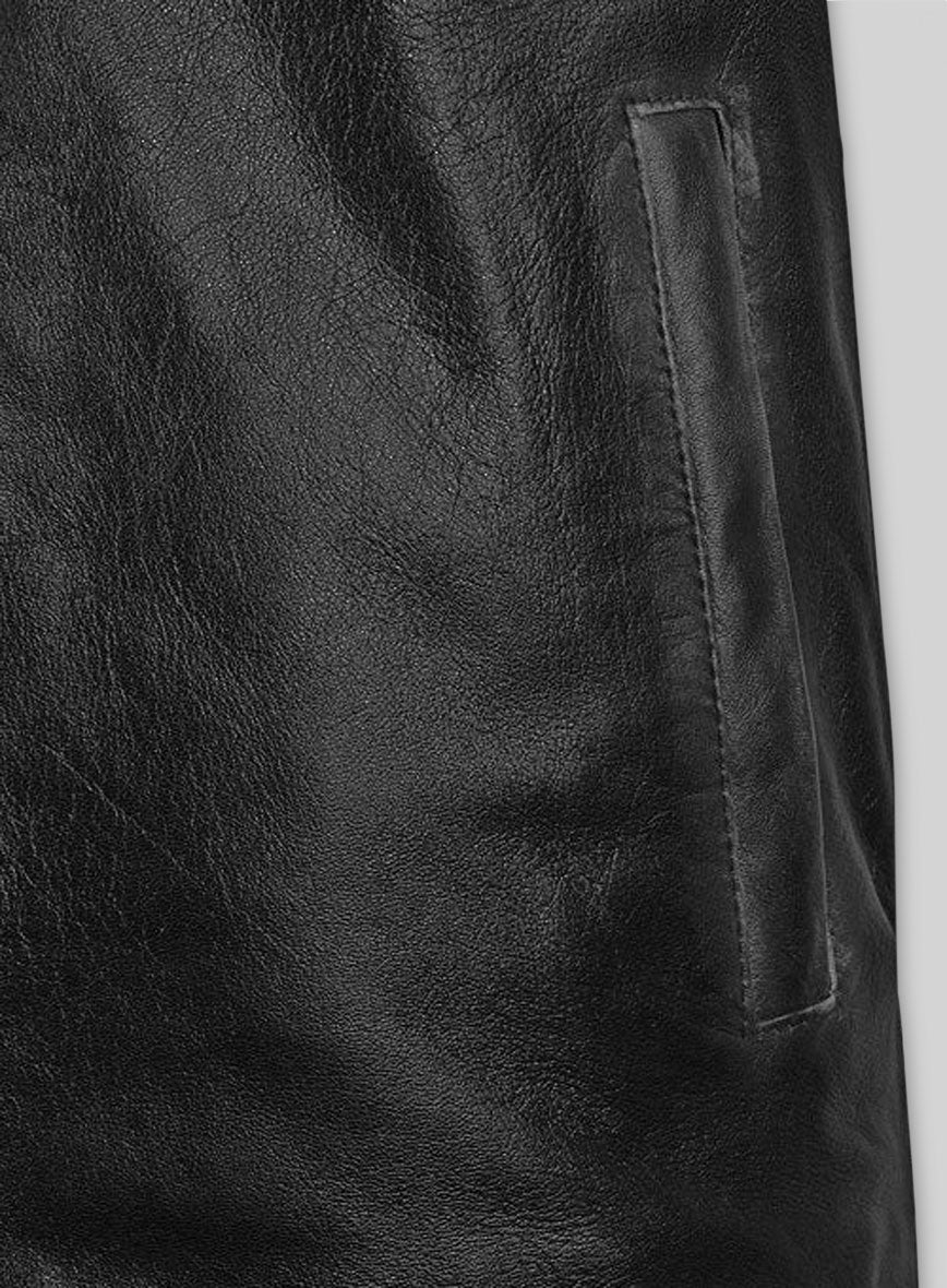 Rubbed Black Mark Wahlberg Contraband Leather Jacket