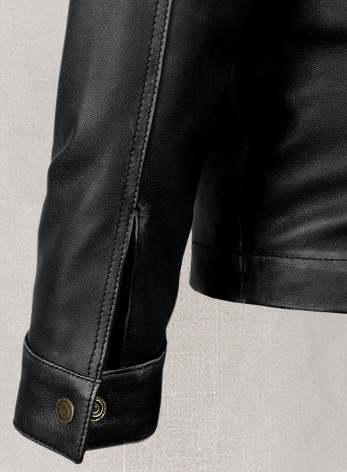 Rubbed Black Zac Efron 17 Again Leather Jacket - LeatherCult