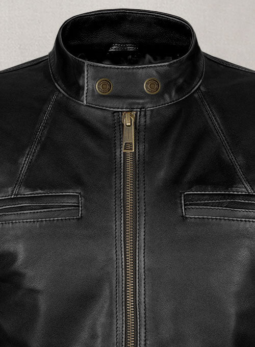 Rubbed Black Zac Efron 17 Again Leather Jacket - LeatherCult