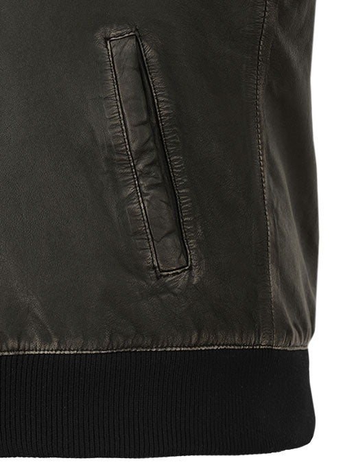 Rubbed Black Washed Jai Courtney A Good Day to Die Hard Jacket - LeatherCult