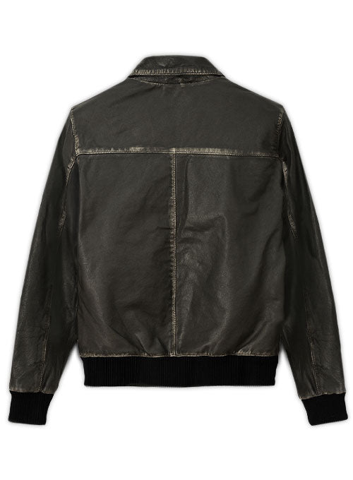Rubbed Black Washed Jai Courtney A Good Day to Die Hard Jacket - LeatherCult