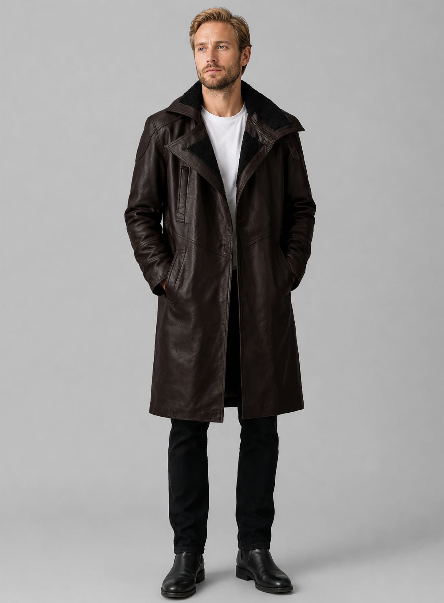 Ryan Gosling Blade Runner 2049 Leather Long Coat