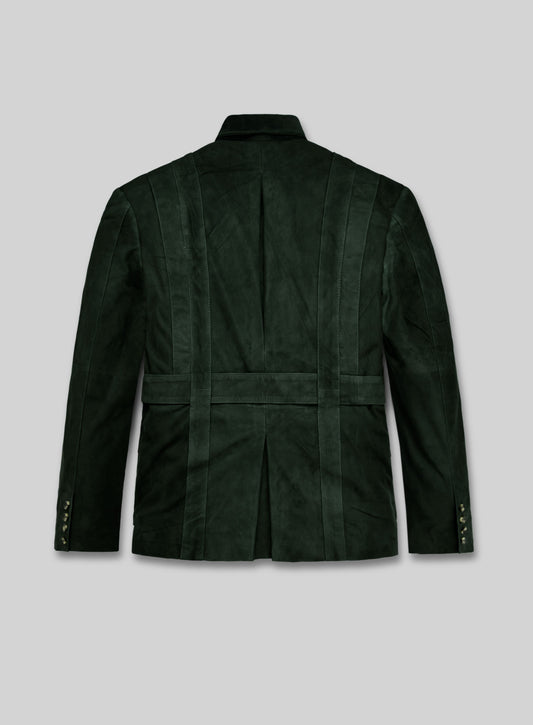 Safari Forest Suede Leather Blazer