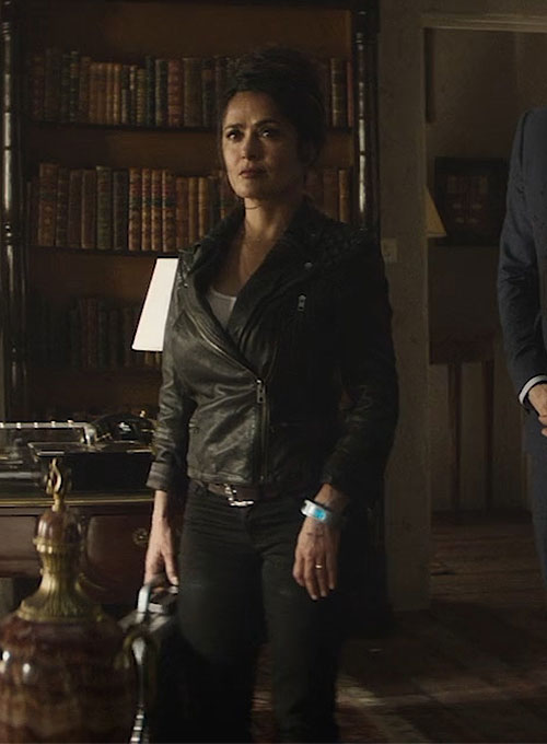 Salma Hayek The Hitman's Wife's Bodyguard Leather Jacket - LeatherCult