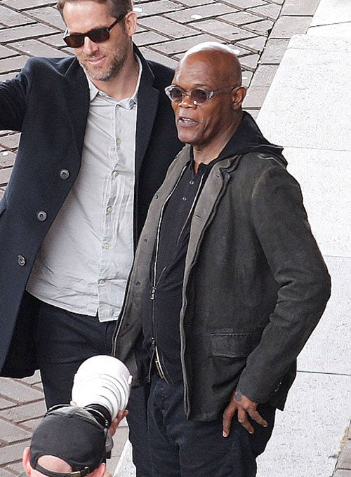 Samuel Jackson The Hitman's Wife's Bodyguard Leather Blazer - LeatherCult
