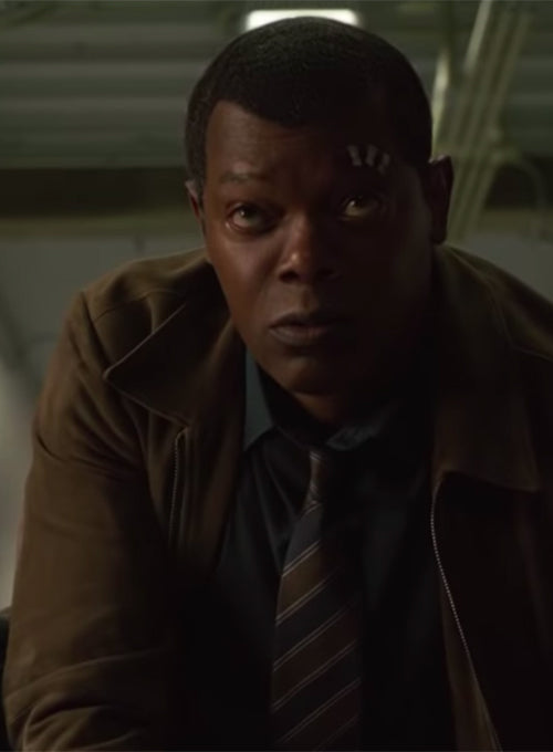 Samuel L. Jackson Captain Marvel Leather Jacket - LeatherCult