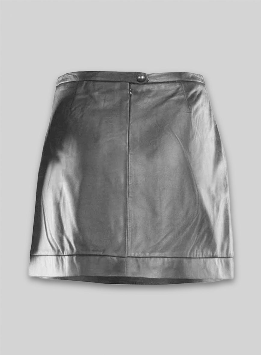 Seamed Leather Skirt - # 453
