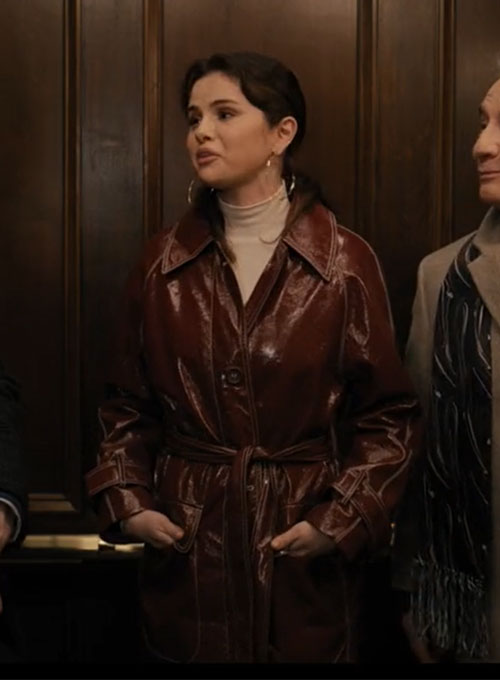 Selena Gomez Only Murders in the Building Leather Long Coat - LeatherCult