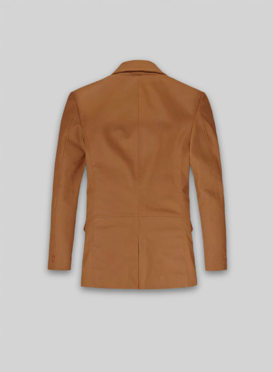Soft Bella Brown Leather Blazer