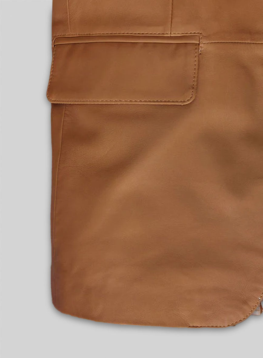 Soft Bella Brown Leather Blazer