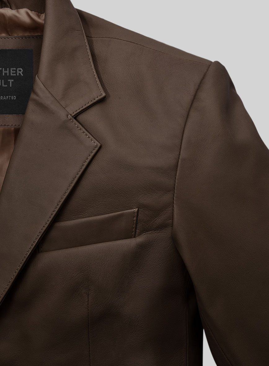 Soft Scottish Brown Leather Blazer