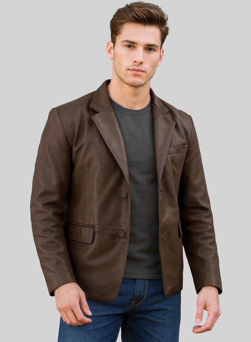 Soft Scottish Brown Leather Blazer