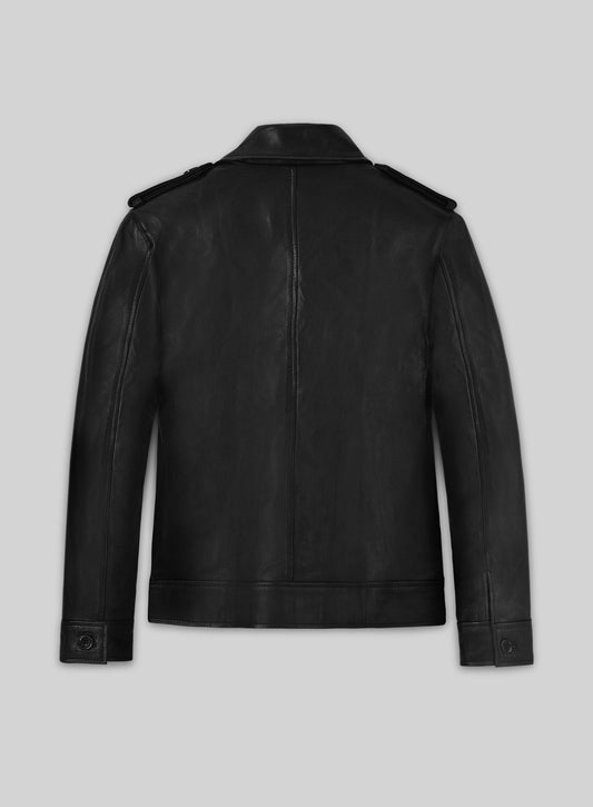 Short Trench Leather Jacket