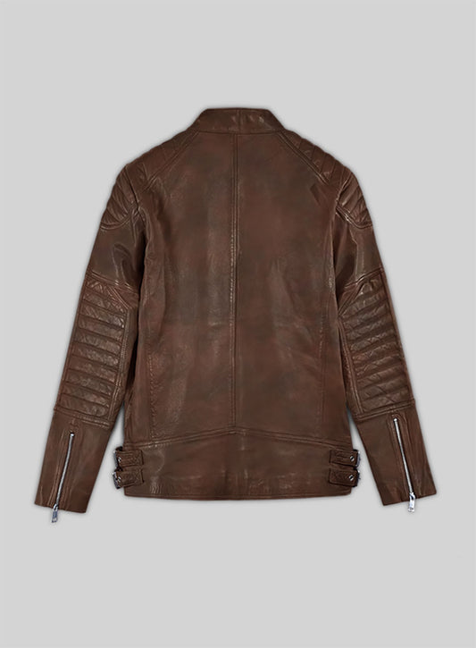 Shotgun Spanish Brown Moto Leather Jacket