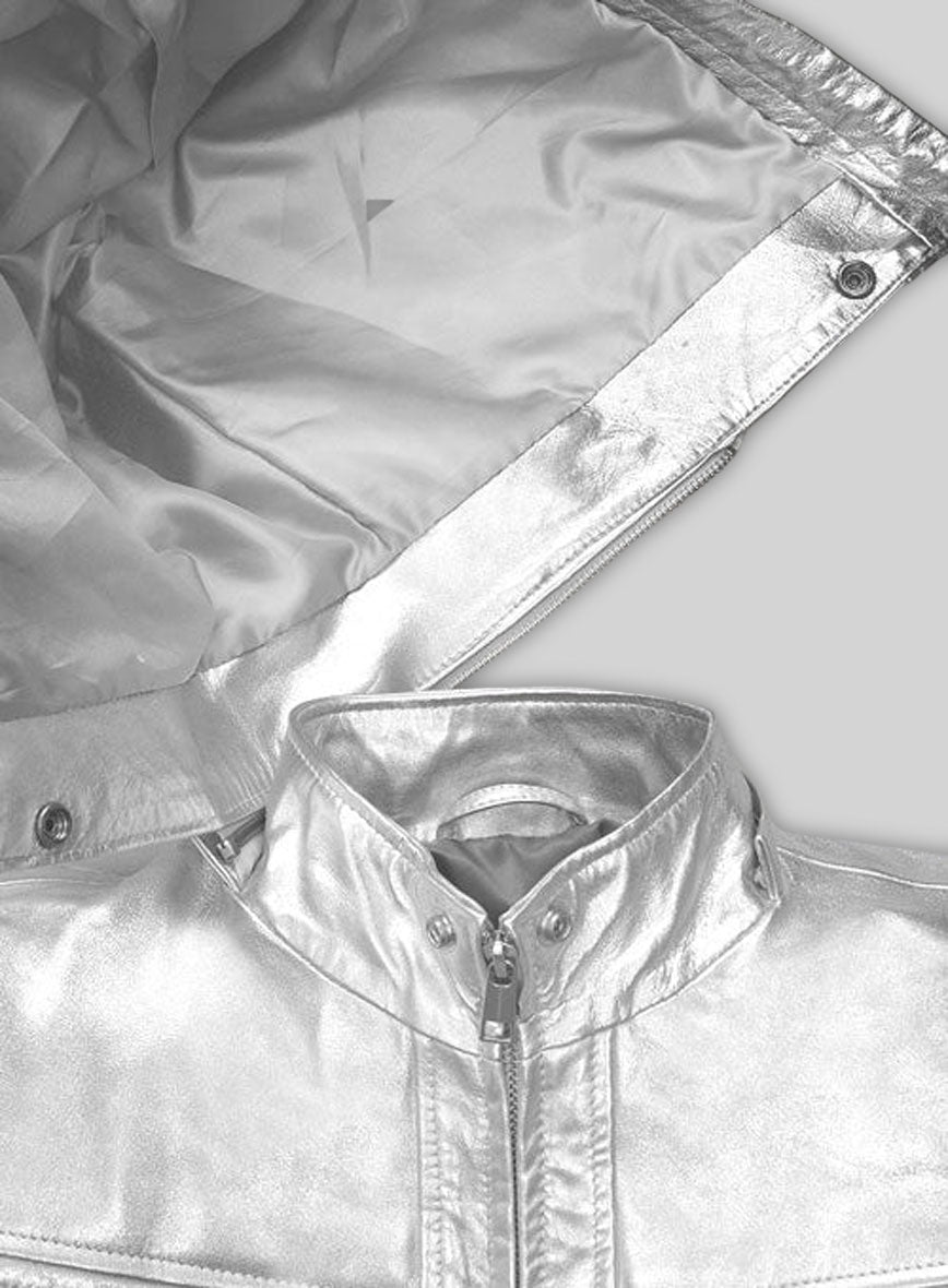 Silver Leather Jacket #109