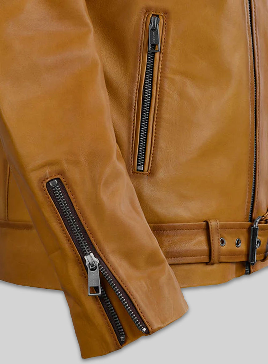 Rutland Caramel Brown Riding Leather Jacket