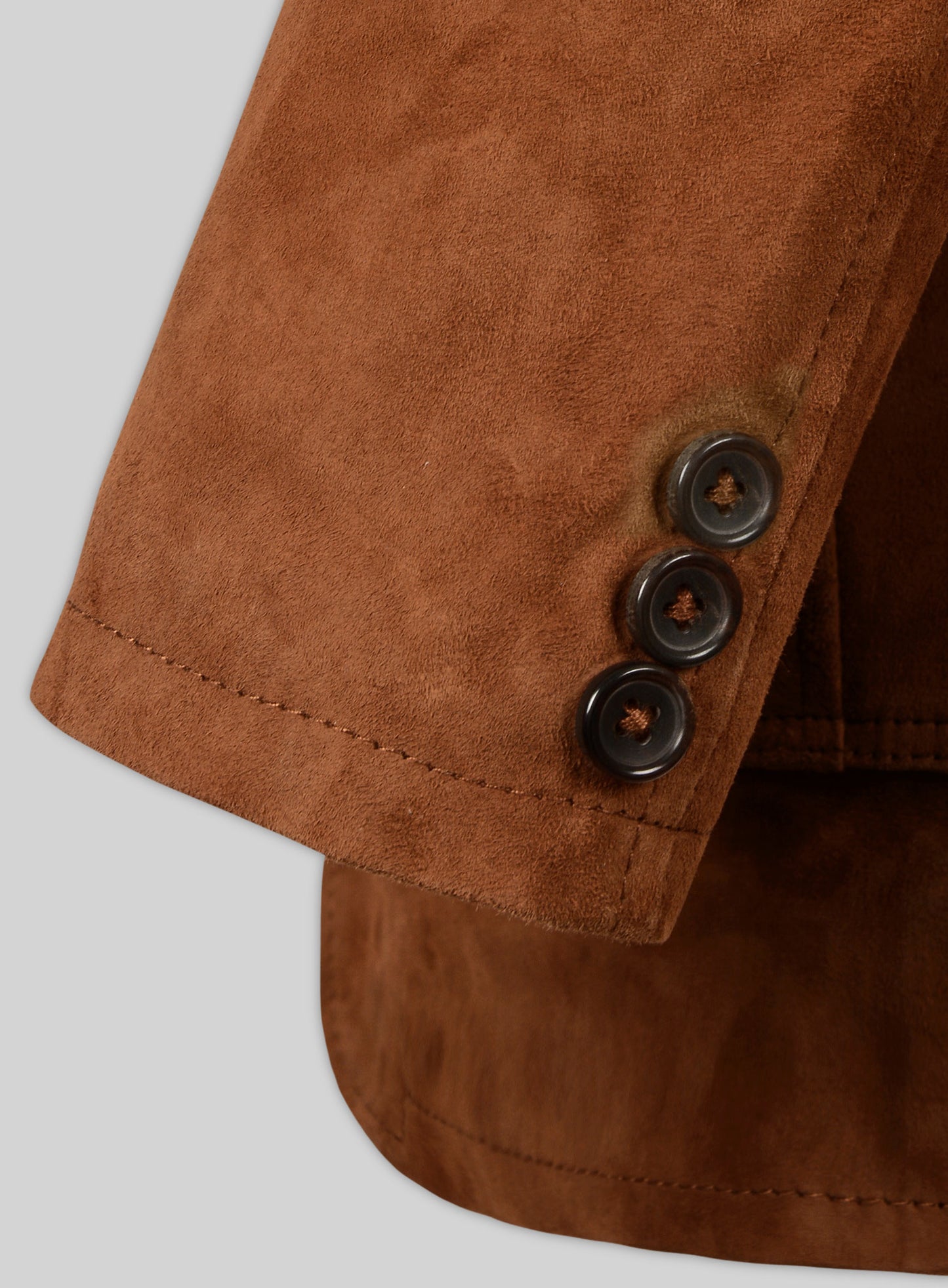 Soft Caramel Brown Suede Leather Blazer - #712