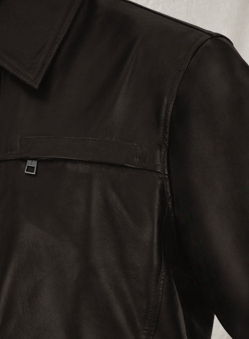 Soft Dark Brown Don Cheadle Traitor Leather Jacket - LeatherCult