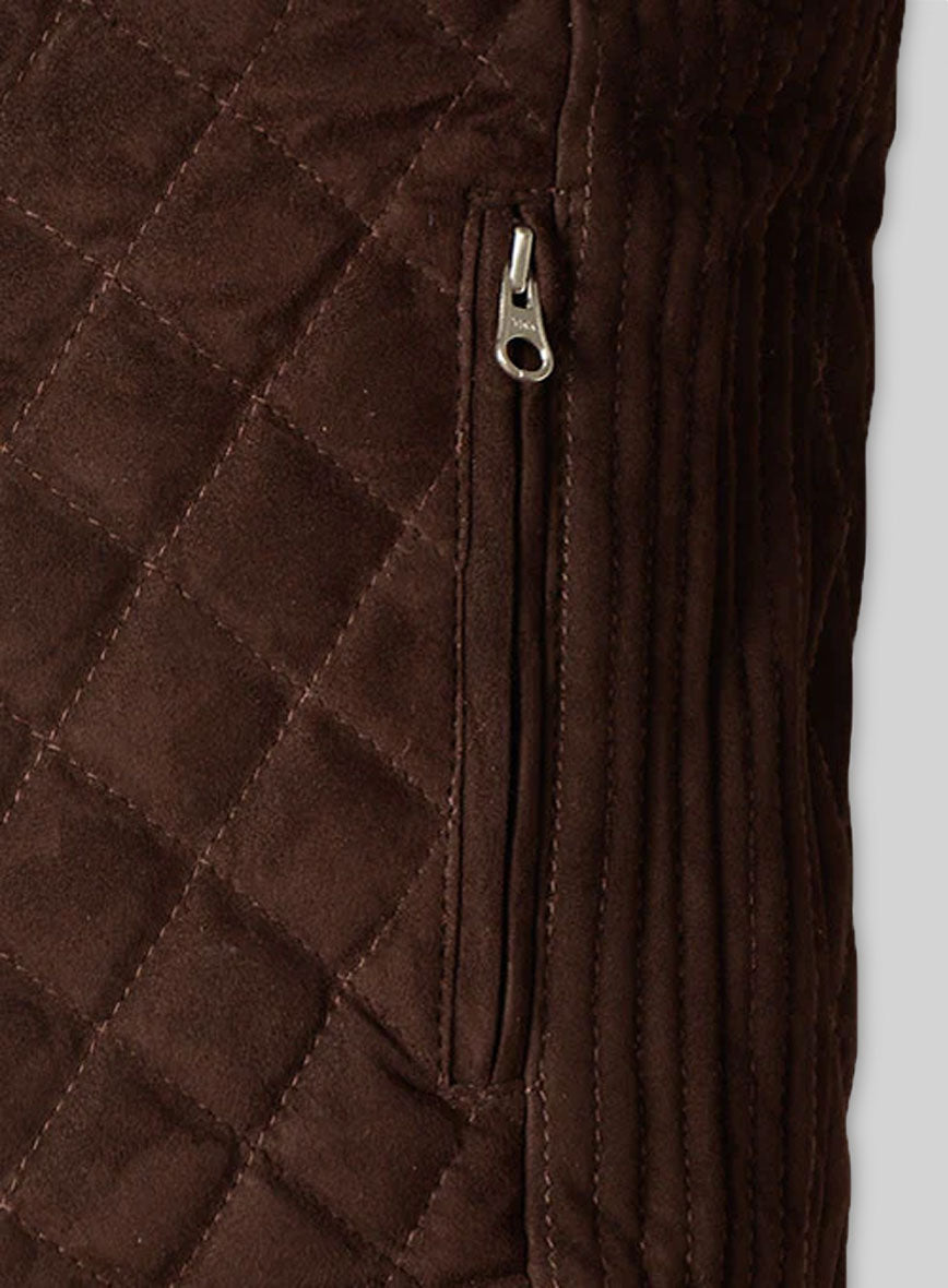 Soft Dark Brown Suede Leather Vest # 324