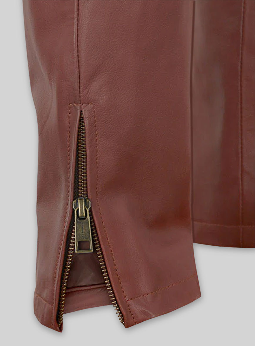 Soft Fermented Burgundy Zoey Leather Pants
