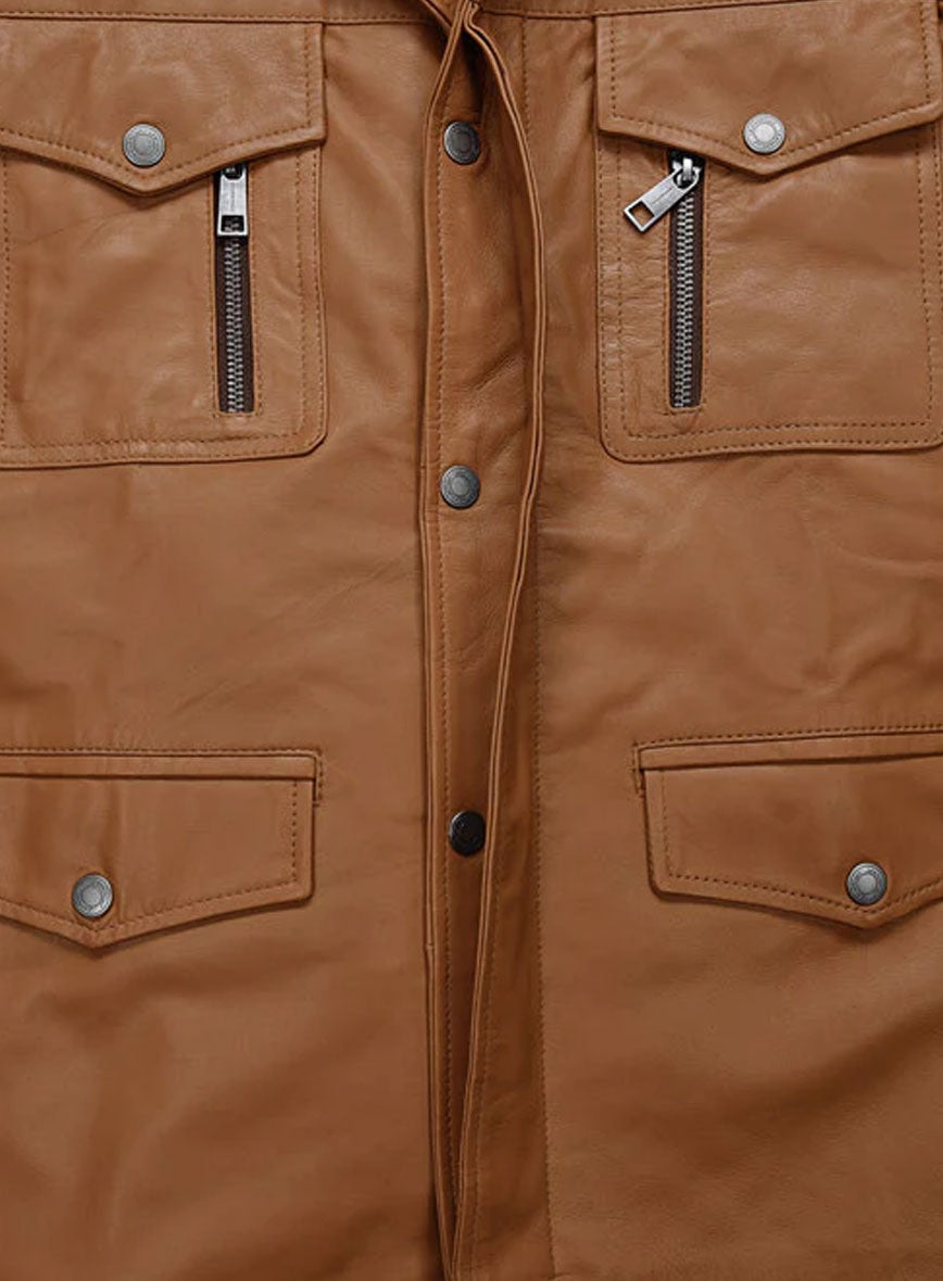 Soft Hunter Tan Leather Jacket # 621