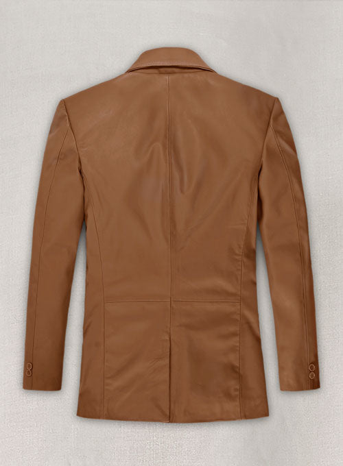 Soft Hunter Tan Leather Blazer - LeatherCult