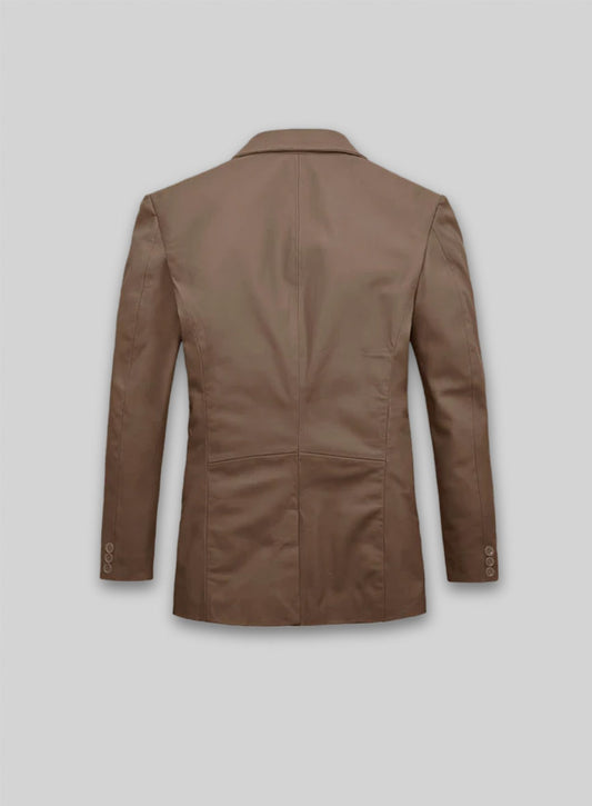 Soft King Brown Leather Blazer
