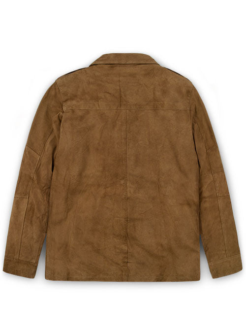 Soft Light Brown Suede Leather Jacket # 621 - LeatherCult