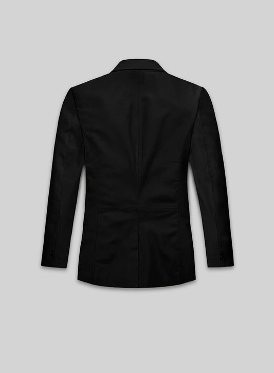 Soft Rich Black Leather Blazer