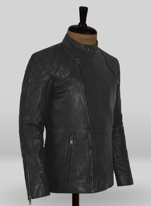 Soft Rich Black Washed & Wax Leather Jacket #613 - LeatherCult