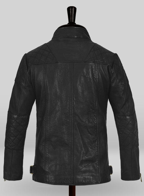 Soft Rich Black Washed & Wax Leather Jacket #613 - LeatherCult