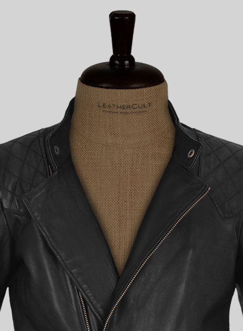 Soft Rich Black Washed & Wax Leather Jacket #613 - LeatherCult