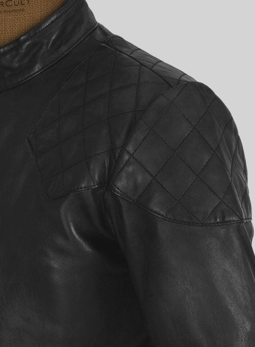 Soft Rich Black Washed & Wax Leather Jacket #613 - LeatherCult