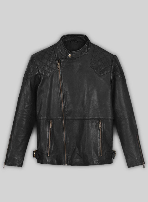Soft Rich Black Washed & Wax Leather Jacket #613 - LeatherCult