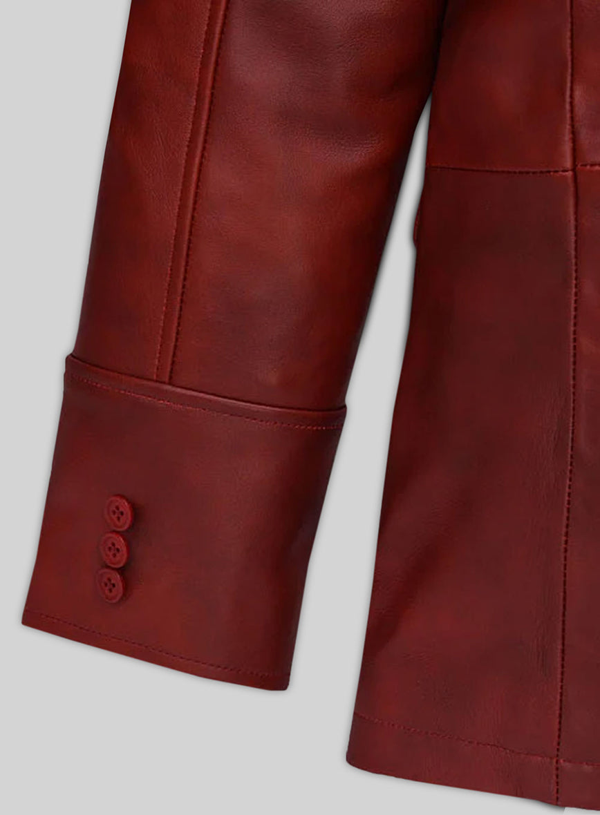 Spanish Red Leather Blazer - #716