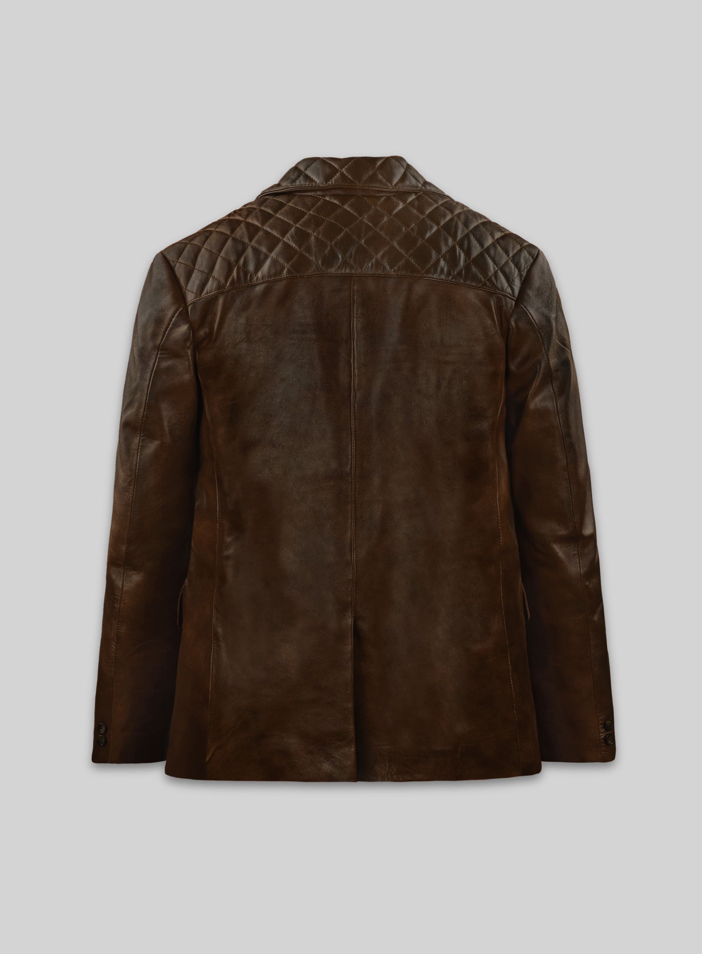Spanish Brown Harper Leather Blazer -38 Regular
