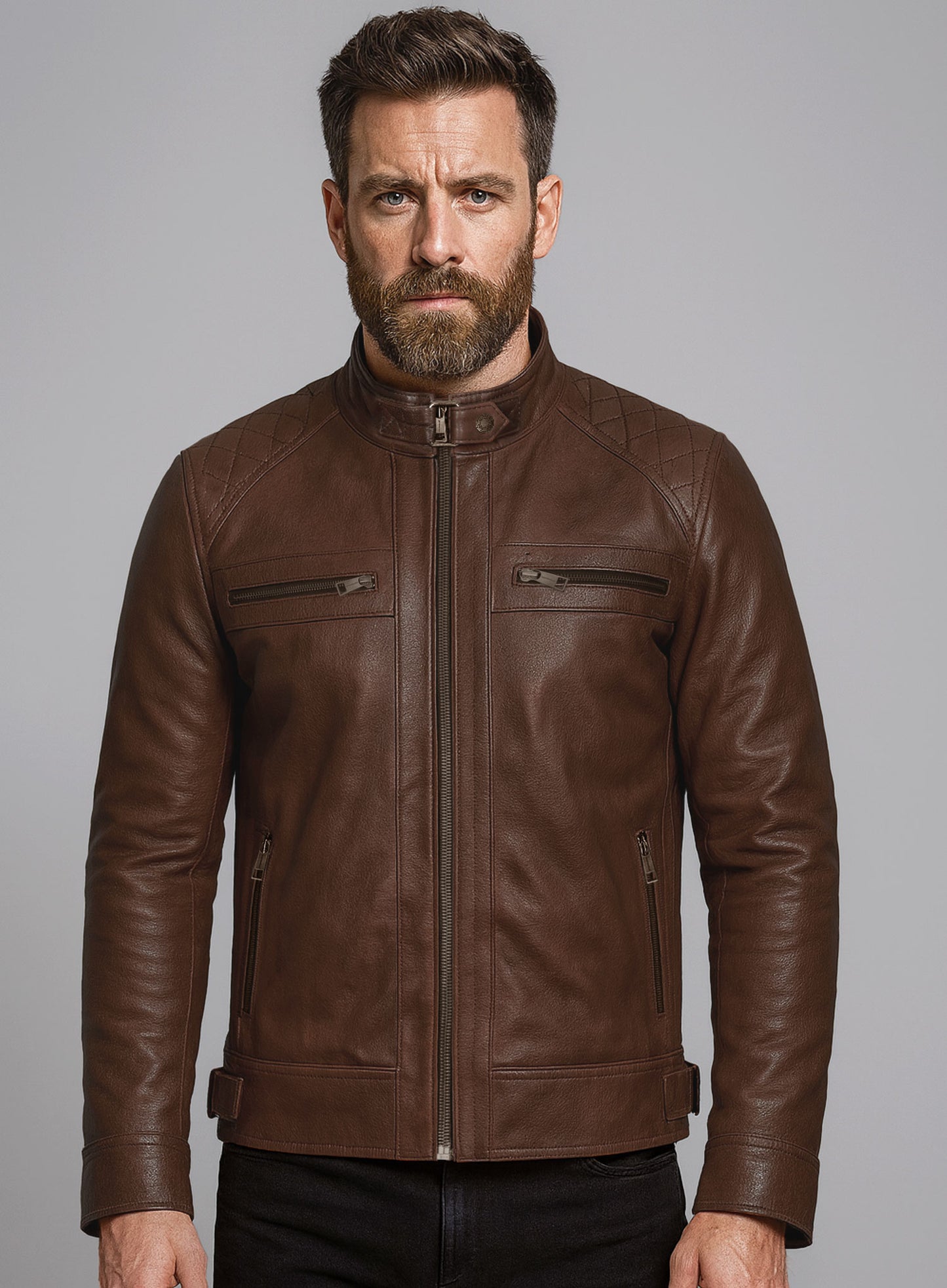 Spanish Brown Leather Jacket # 653