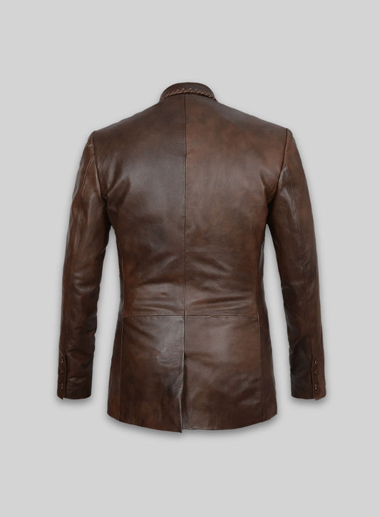 Spanish Brown Medieval Leather Blazer