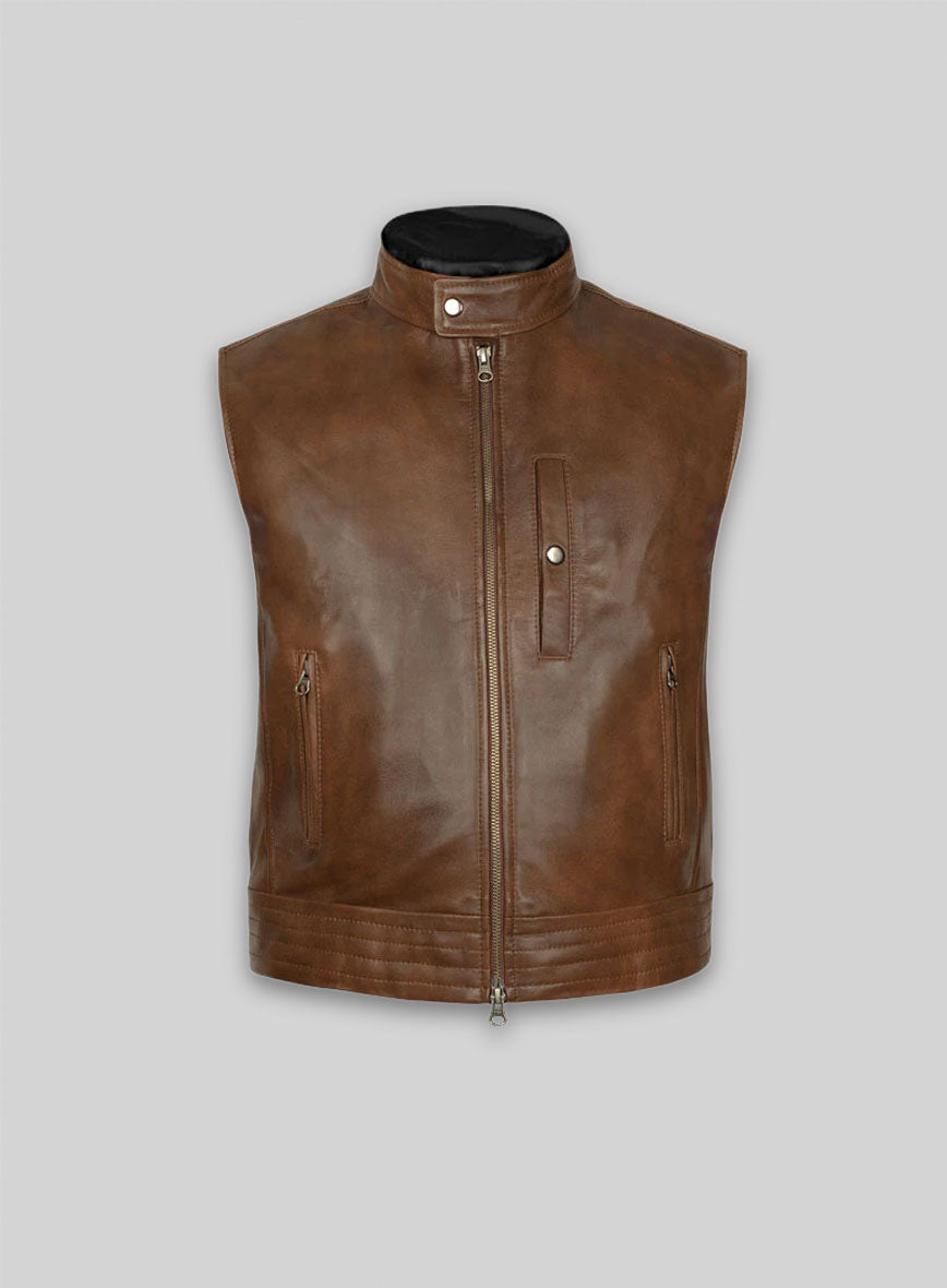 Spanish Brown Leather Vest # 325