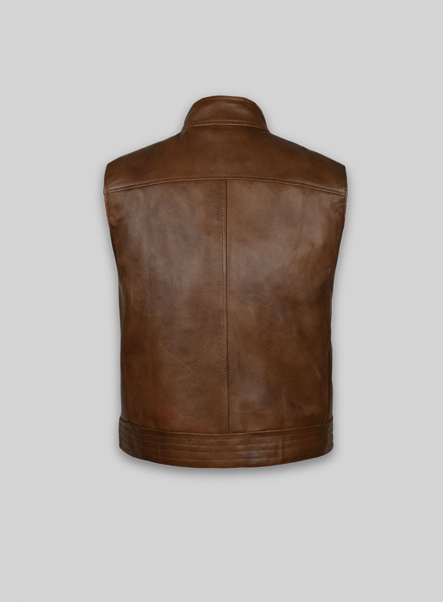 Spanish Brown Leather Vest # 325