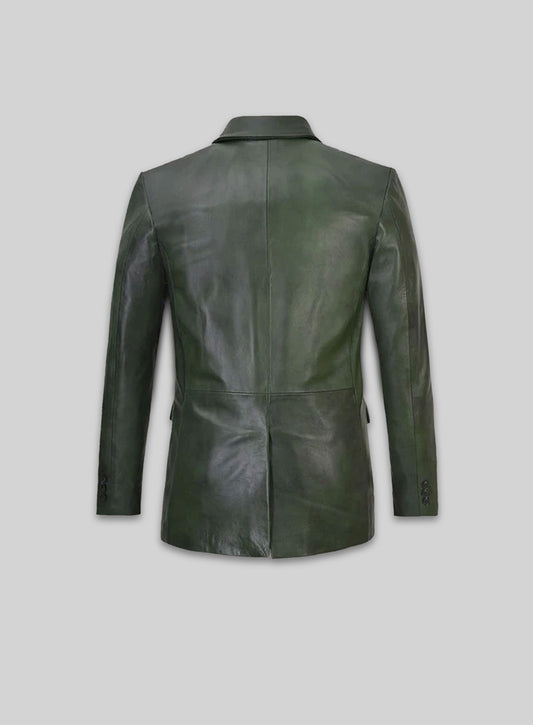 Spanish Green Leather Blazer