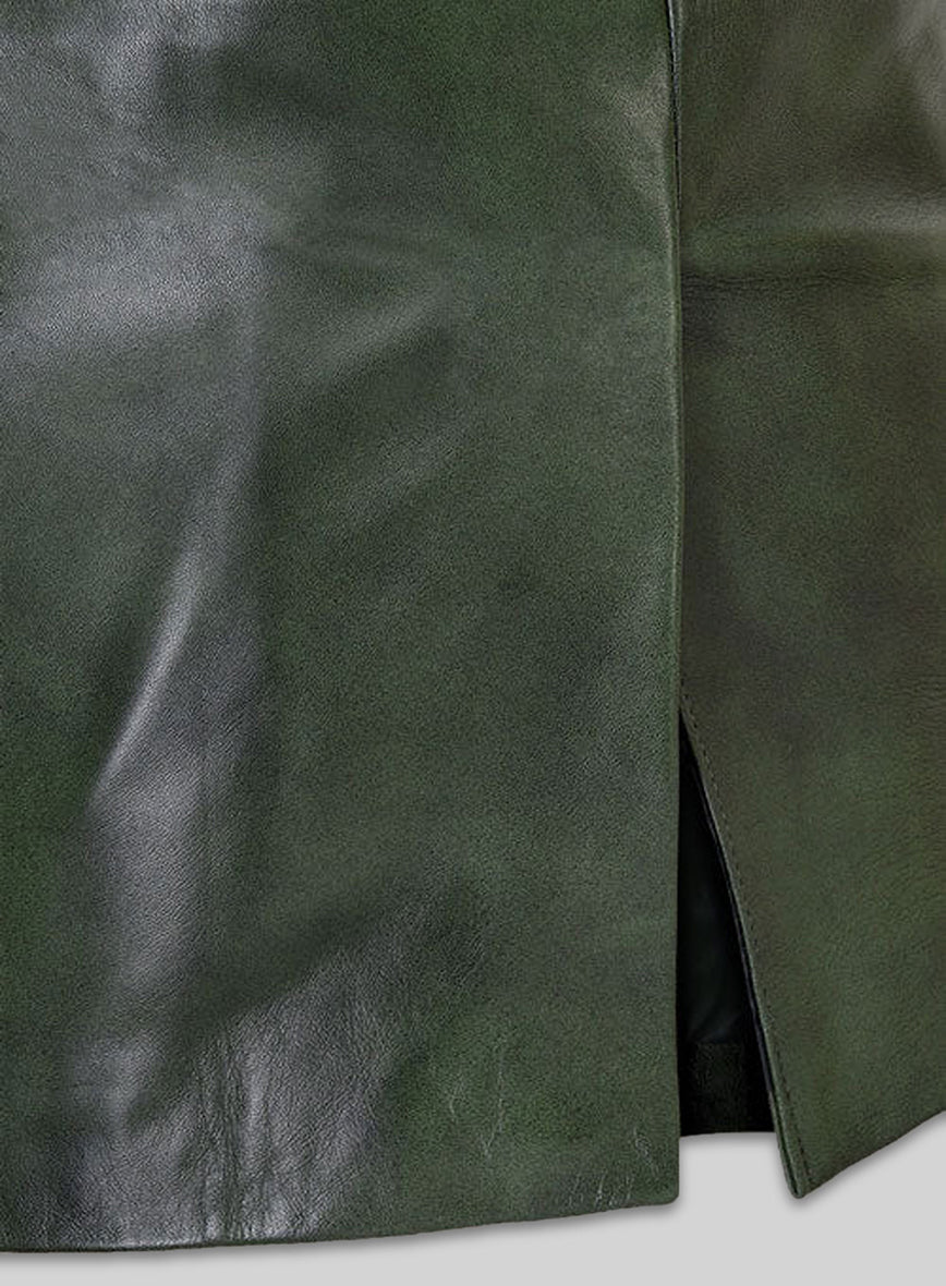 Spanish Green Leather Blazer