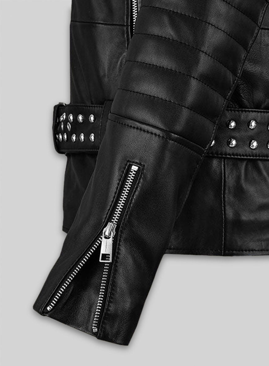 Studded Biker Leather Jacket