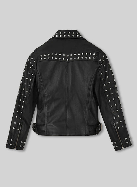Studded Moto Leather Jacket