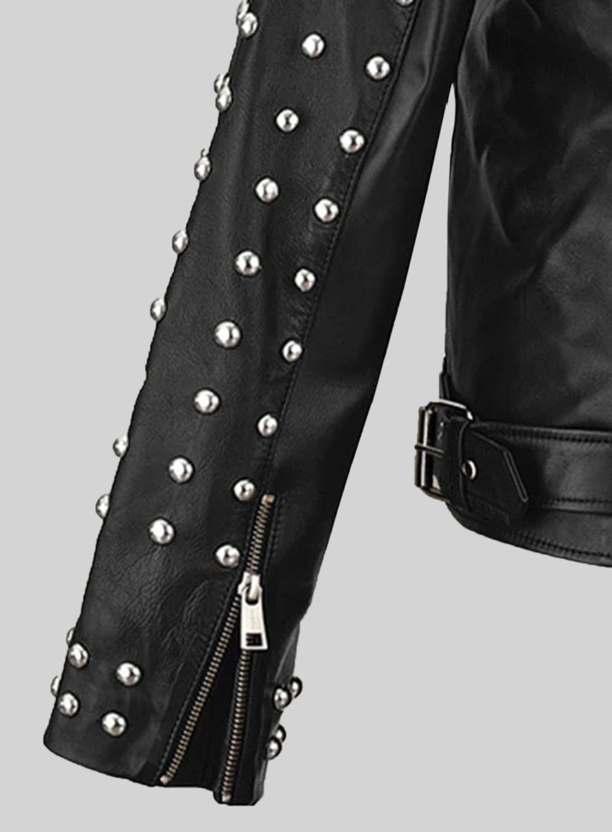 Studded Moto Leather Jacket