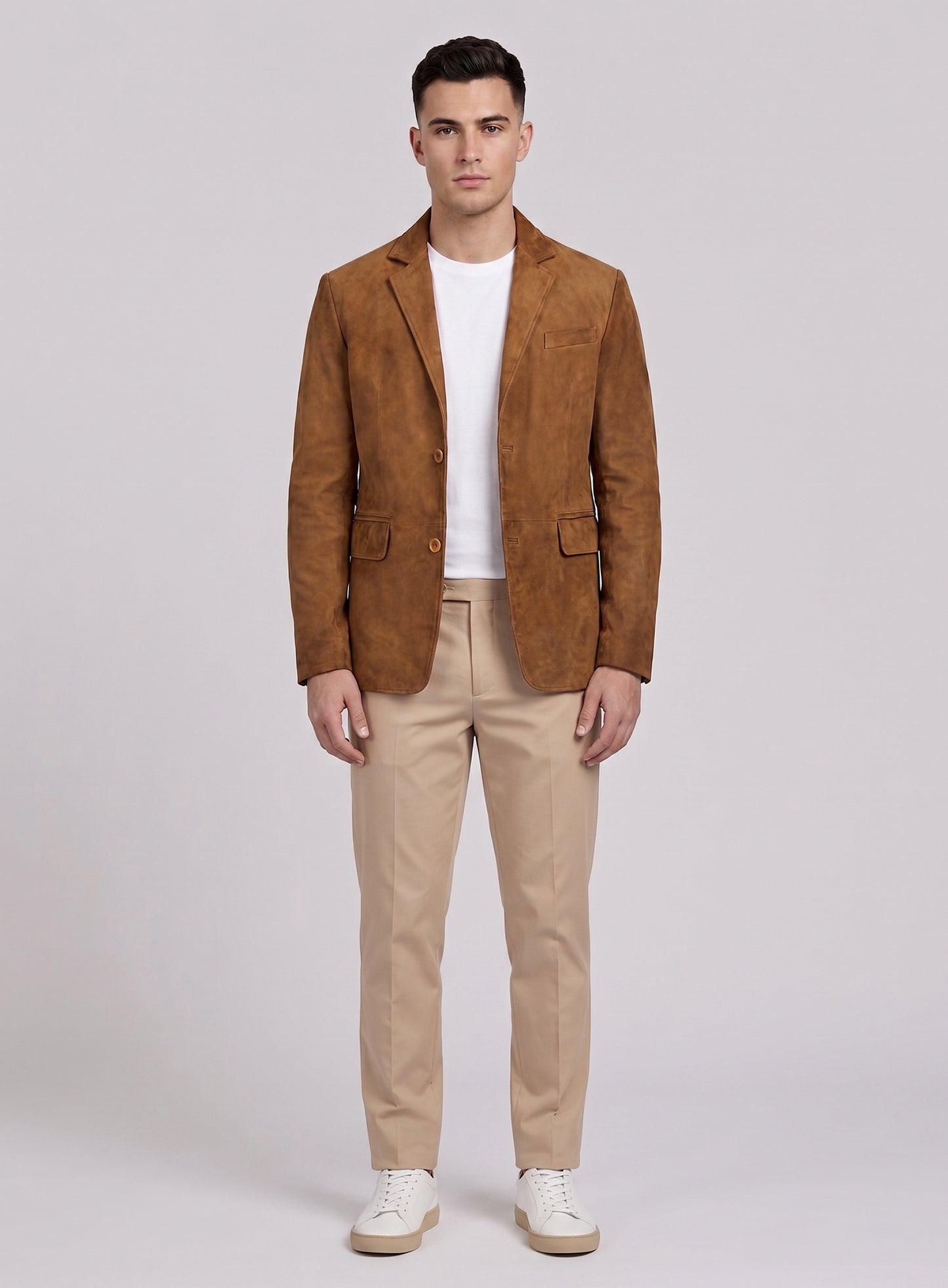 Suede Leather Blazer
